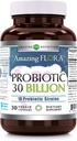 놀라운 Flora Probiotic 10 Best Probiotics Strains | 30억 | Veggie Capsules Supplement | Non-GMO | 글루텐 프리 | 미국 (1개 팩, 30개)