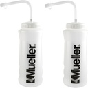 Mueller Quart 병 w/Straw의 자연적인 색깔 w/검정 편지 (2 팩)