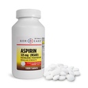 GeriCare 아스피린 정제 325mg - 고통 Reliever와 Fever 흡진기 성인 & 아이를 위한 Uncoated 아스피린 12+ (NSAID) 두통, 두통, 관절염, 생리 및 고통 근육 (1,000의 병)