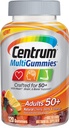 Centrum MultiGummies 성인 (120 조사, 자연 체리, 베리, 오렌지 맛) Multivitamin/Multimineral 보충교재 Gummies, 비타민 B12, D, E, 나이 50+