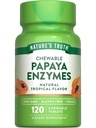 자연의 Truth Papaya Enzyme Chewable 정제 | 120 개 | Vegan, Non-GMO & Gluten Digestion 무료 보충 | 천연 열대 맛