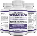 단순히 유력한 Thyroid 지원 & Adrenal 지원은 에너지, 대사, 여성 & 남자, 60의 모자를 위한 Iodine & Ashwagandha를 가진 2-in-1 자연적인 공식을 보충합니다