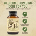 Immune Pill 90 캡슐 - 면역 체계 지원 w/Vitamin C, Elderberry 과일, Prunella Vulgaris, Echinea & Cordyceps 버섯 캡슐 - 성인 & 아이를 위한 Immune 체계 승압기/Immune 승압기