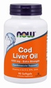 NOW 식품 보조 식품, Cod Liver 오일, 비타민 A 및 D-3, EPA, DHA, 90 Softgels와 추가 강도 1,000 mg