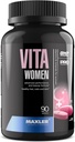 여성용 Maxler VitaWomen Premium Multivitamin - 여성용 보충제 - 헤어 스킨과 손톱 비타민 A B C D E K, Omega-3, Biotin, 산화 방지제, 효소 - 90 정제