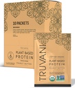 Truvani Vegan Pea Protein Powder | 땅콩 버터 | 20g 유기농 공장 기반 단백질 | 싱글 서빙 여행 패킷 | 10 서빙 | Keto | Gluten & Dairy Free | Low Carb | 추가 설탕