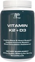 비타민 K2 D3 보충교재 - 높 순수성 - 지원 뼈, 심장, 면역력 - 비 GMO, 글루텐 자유로운, 채식주의자 - 60의 캡슐 (60의 서빙) - 우수한 질 K2+D3 공식