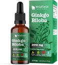 은행나무 Biloba 추출물 하락 액체 2000mg (Ginkgo biloba L.) 초본 보충교재는 캡슐, 1 달 공급, 84의 서빙, 알콜 자유로운 Tincture 보다는 더 나은 흡수합니다 - 1개 Oz의 팩