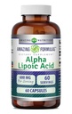 Amazing Formulas Alpha Lipoic Acid | 600 Mg Per 서빙 보충 | 캡슐 | Non-GMO | 글루텐 프리 | 미국 (1 팩 | 60 개)