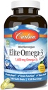 Carlson 엘리트 오메가 3 주옥, 1600mg의 레몬 맛, 240 Softgels