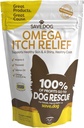 SAVE.DOG Omega Itch Relief for Dogs - 비타민 E, Flax Oil 및 침식 구호를위한 Salmon Oil과 건강한 피부 및 코트 보충 - 원인 (70 Chews)과 애완 동물 보충
