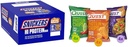 SNICKERS Hi Protein Peanut Caramel Bar 대량 상자, Quest Tortilla Protein 칩 다양성 팩