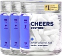 Cheers Restore | DHM + L-Cysteine와의 보충 | 음주 및 지원 후 더 나은 느낌 | 36 복용량 | Dihydromyricetin, Cysteine, 밀크 이틀, Prickly Pear, B-Vitamin, Ginger