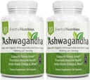 초본 영양 유기 Ashwagandha 1300mg 최대 힘, 2개의 병 팩, 생물 다양성을 위한 120의 캡슐 플러스 까만 고추