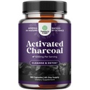Natures Craft 활성 숯 약 Detox & Cleanse - Bloating Relief에 대한 서빙 당 1200 mg의 코코넛 캡슐을 정화 - Body & Gut Health -180 카운트를위한 Active Detox 보충
