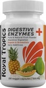 Royal Tropics Digestive Enzyme 보조 식품 - Green Papaya와 채식 공식은 완벽한 Gut Health Veggie 90 캡슐 500mg에 대한 Bromelain 산성 흡진기를 추가했습니다.