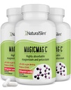 NaturalSlim의 MagicMag C, 근육 Relaxation, 수면 품질, Nerve 기능 및 전해질 지원, 남성과 여성을위한 매일 마그네슘 보충, 100 캡슐 3pk