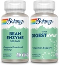 SOLARAY Bean Enzyme 및 Super Digestaway - 소화 효소 번들 - 알파 Galactosidase, Papain, Ginger, Pepsin, Betaine HCl, Aloe Vera 및 기타 - 소화 및 영양 흡수 지원, 60/90ct