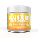 BrainJuice Nootropics 두뇌 지원 보충교재, 에너지와 초점을 위한 글루텐 자유로운 분말, L Theanine, 알파 GPC, 비타민 B, 유기 녹차 추출물 카페인, 복숭아 망고, 15의 서빙과 가진 음료 혼합