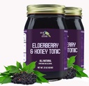 Green Jay Gourmet Elderberry Tonic – 모든 자연 Elderberry Syrup – 어린이 및 성인을위한 Elderberry Immune 지원 – 강력한 Elderberry & 꿀 혼합 – Sambucus Elderberry Syrup – 2 x 22 온스