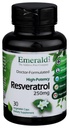 에메랄드 연구소 Resveratrol - 셀룰러 및 심혈관 지원을위한 Resveratrol과 다이어트 보충 - 30 식물성 캡슐