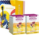 Immune Booster Fizzy 음료 혼합 초본 보충 Astragalus, Ginger, Jujube, Atractylodes, 열정 과일, 인공 없음, 10packs (2 상자)로 만든