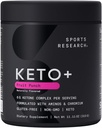 스포츠 리서치 Keto Plus Exogenous Ketones with goBHB - 30 서빙 | 해수, 에너지, 초점 및 Ketosis 용 Keto Electrolyte 분말 | Keto Certified, Vegan Friendly (Fruit Punch)