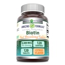 Amazing Formulas Biotin 10,000 mcg | 빠른 용해 정제 | Non-GMO | 글루텐 프리 보충 | 미국제 (시터 | 120 정제)