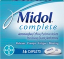 Midol Complete Caplets - 16 모자, 3 팩