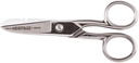 Klein 도구 G100CS 가위, 미국에서 만든, 스트라이프 노치와 세련 된 블레이드와 전기 가위, 5-1/4-Inch