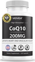 CoQ10 - 미국, 120의 캡슐, 200mg (4 달 공급), 매우 높은 흡수 Coenzyme Q10 보충교재에서 만드는 - 심장, 혈관 건강 및 에너지 부스트를 위한 산화 방지제