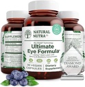Natural Nutra Ultimate Eye Health Supplement - Bilberry & Blueberry Extract Blend for Day and Night Vision Support, Color Perception & Eye Clarity - Non-GMO, Vegan - 30 캡슐 (팩 2)