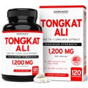 Tongkat Ali 남자 1200mg (200에서 1 추출) - 120 캡슐 - Longjack Supplement - 프리미엄 Tonkat-Ali 보충 - 지원 강도, 드라이브, 운동 성능 및 근육 질량 - 글루텐 무료 및 비 GMO