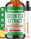 녹차 10 : 1 추출물 50 % EGCG - 녹차 액체 드롭 - Vegan, 4X 알약보다 더 강력하고 캡슐 - 2oz 산화 방지제 및 면역 보충 - 피부, 심장 지원, 두뇌 건강 및 기억 부스트