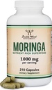DWS 유기 Moringa 캡슐 1000mg - 에너지 & 면역 지원을 위한 순수한 Moringa 분말 - 산화 방지제, 근본적인 비타민 & 아미노산에 있는 녹색 Superfood 부유한 - 105 Vegan 캡슐