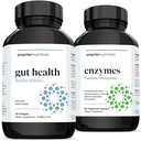 Smarter Gut Health Probiotics - 뛰어난 소화 및 면역 지원 + Smarter Nutrition Enzymes - 16 가지 다른 천연 효소와 매일 소화 보조 보조