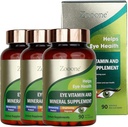 zooone- Lutein 눈 비타민 Macular 건강 및 건조 아이에 대 한 보충, Lutein, 아연, 비타민 C/E & Zeaxanthin 지원 눈 건강, 90 정제 (3)