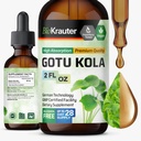 BIO KRAUTER Gotu Kola Tincture - Centella Asiatica 추출물 - 알코올 및 설탕 무료 Gotu Kola 추출물 - Vegan Drops 2 Fl.Oz.