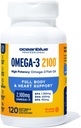 Oceanblue 직업적인 Omega-3 2100-120 ct - EPA, DHA & DPA를 가진 높은 순수성 세겹 힘 Burpless 물고기 기름 - 바다 잡초 - 오렌지 풍미, 60의 서빙