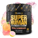 ALPHA LION Core Pre Workout with Creatine for Performance, Beta Alanine for muscle, 펌프 및 Tri-Source Caffeine 용 L-Citrulline Sustained Energy (30 서빙, 왕 레몬 맛)