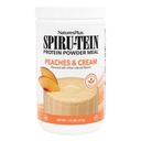 자연플러스 SPIRU-TEIN Shake - 복숭아 & 크림 맛 - 1.1 파운드, Spirulina 단백질 분말 - 식물 기반 식사 교체, 비타민 & 에너지를위한 미네랄 - 채식주의, 글루텐 - 무료 - 15 개 봉사