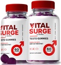 (2 팩) Vital Surge Testo Gummies – 프리미엄 VitalSurge Gummies for Men with Clean Ingredients to Fuel Drive, Confidence and Daily Performance, Easy-to-Chew Tasty Vital Surge ME Gomitas (120 Gummies)