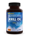 BioEmblem Antarctic Krill Oil Supplement | 1000mg | EPA+DHA, Astaxanthin, Phospholipids의 고수준을 가진 오메가-3 오일 | No Fishy Aftertaste | 60-Count Non-GMO Softgels