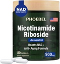 새로운 보충교재 Nicotinamide Riboside Resveratrol-900mg의 남자와 여자를 위한 보충교재 (80의 캡슐)