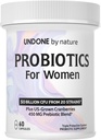 여성을 위한 프로바이오틱스, 50억 CFU 여성 프로바이오틱스, 플러스 US-Grown Cranberry, GI 지원, 여성 건강, 트리플 보호 시스템, 지연 릴리즈, 60 캡슐