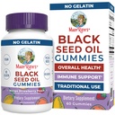 MaryRuth Organics Black Seed Oil Gummies | Black Cumin Seed Oil Supplement | 전통적으로 면역 지원 및 심혈관 건강에 사용됩니다 | Vegan | No Gelatin | Pectin based | 60 Gummies