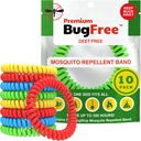 Mosquito Repellent 팔찌 (10 팩) 성인과 아이를위한 모기 Repellent 팔찌 - 프리미엄 DEET-Free 밴드 - 10 멀티 컬러 밴드 - 개별적으로 감싸
