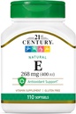 21세기 E 400 I.U. 자연 (D-Alpha) Softgels, 110-Count