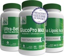 GlucoPro Max, Alpha Lipoic Acid & Ultra-Betic MultiVitamin을 특징으로하는 건강한 포도당 Metabolism 부스터 팩