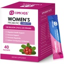OMOGS Women's Probiotic,120-Billion-CFUs, 18 Strains, 3 Prebiotics 및 Cranberry Extract, 면역 부스터, 소화 건강, Gut 건강 및 질 건강에 대한 도움말